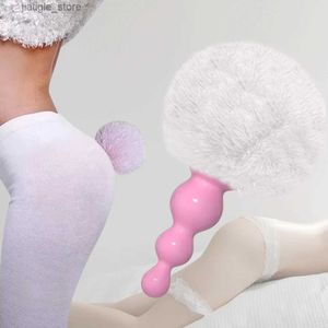 Otros elementos de belleza de la salud de silicona Anal enchufe adecuado para peluches masculinos y femeninos con masajeador de conejos sexy sexo sexo butocks butocks enchufe sex store y240402