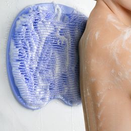 Overige Gezondheid Schoonheidsartikelen Silicone Luie persoon die over hun rug wrijft Badborstel Massage Badkamer Zuignap Afvegen Wand- en voetzolen 230807