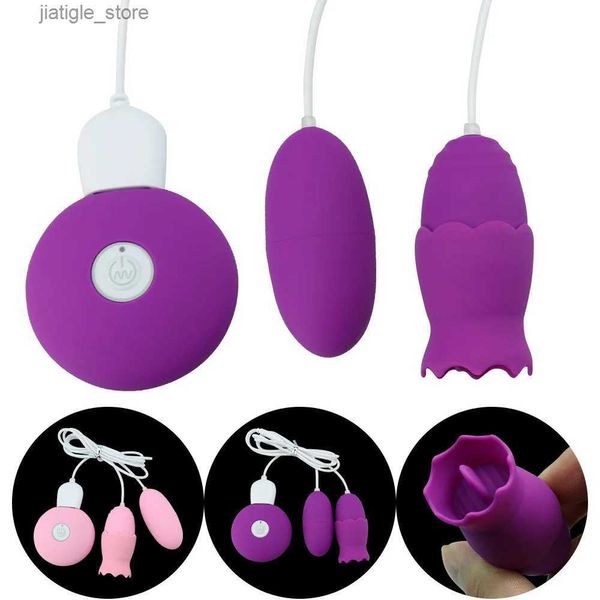 Autres éléments de beauté de la santé Silicone Lickeing Trois têtes Masturbant Stimulator du clito de mamelon LOVE VIBLATION MASSAGE DE VIBRATION Y240402