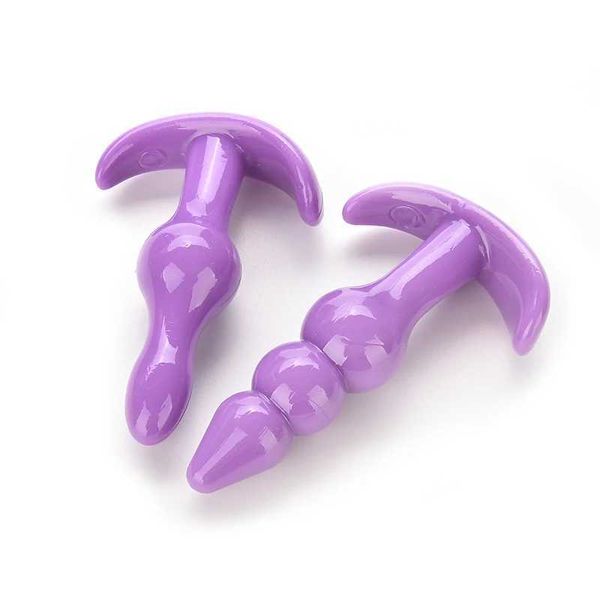 Autres articles de beauté en santé Small Silicone Anal Plug Set Adult Sexual Trainer Sexual Dildo Q240508