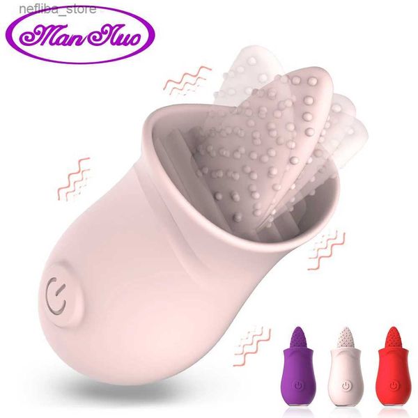 Otros elementos de la salud de la belleza suave Vibrador de lamidas de lengua G mínimo de clítoris Estimulador del clítoris Juguete adulto para mujeres Masturbador de hembra adulta recargable L410