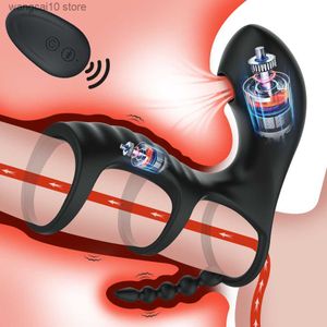 Andere Gezondheid Beauty Items Zuigen Clit Stimulator Vertraagde ejaculatie Penis Ring Kunstkut Afstandsbediening Cock Ring Vibrator Speelgoed voor Stel T230718