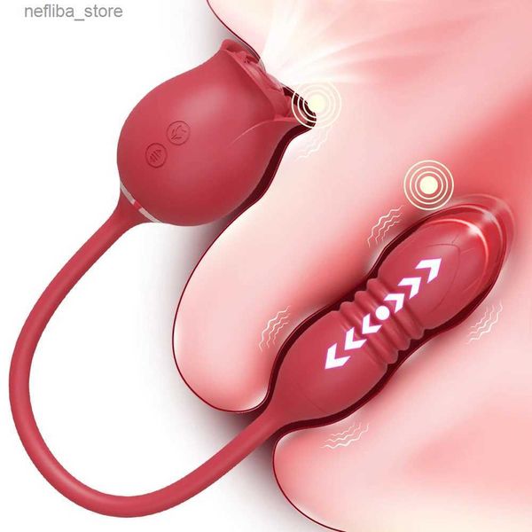 Otros artículos de belleza de la salud chupando el vibrador de consolador de empuje para mujeres aspirador de aspirador clítoral estimulador pezón vibratorio juguetes para adultos para adultos l410