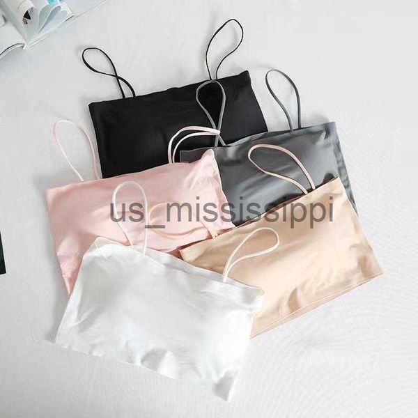 Autres articles de beauté de santé Été Femmes Sling Tube Top Soutien-gorge sexy Femmes Sous-vêtements Push Up Soutien-gorge sans couture Ice Silk Wrap Lingerie Crop Top X0831