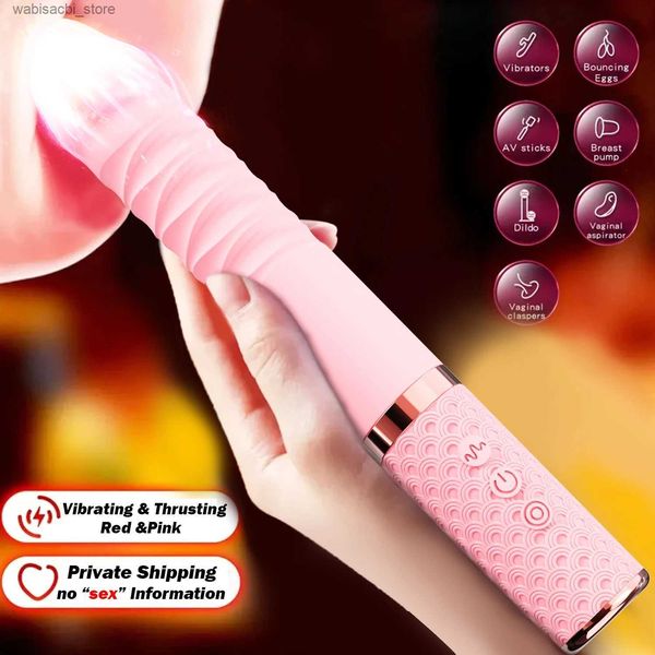 Autres articles de beauté pour la santé poussant les vibrateurs de gode G Spot Clitoral Anal Stimulation Toy Vibation Vibrator Femmes Femmes Orgasm Préatives L49