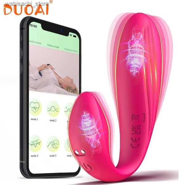 Autres articles de beauté Health Toys Bluetooth Dual Dildo Vibrator pour les femmes Application sans fil Remote vibratrice Usure de culotte vibrante pour le couple L49