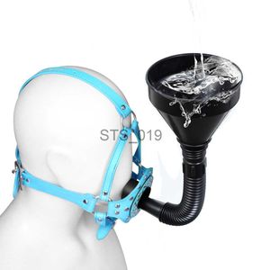 Autres articles de santé et de beauté Urinoir Entonnoir Lavement Oral Drool Plug Gag Bondage BDSM Masque Fetish Hood Adulte Esclave Jouer Jouet Femme Homme Accessoires Exotiques x0821 x0821