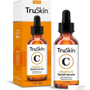 Otros artículos de belleza para la salud Venta al por mayor Truskin Serum facial 30 ml Vatamin C E Esencia ácida 1 oz Cuidado de la piel Loción facial Crema de alta calidad Dhge1