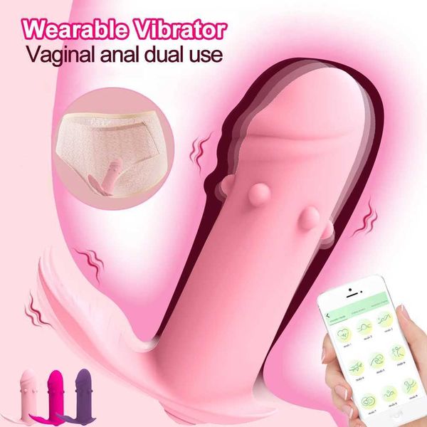 Autres articles de beauté Health Santé sans fil Bluetooth vibrateur G Femino Femino Wearable Dildo Application pour télécommande des sous-vêtements vibrants ANAL TOYS Q240508