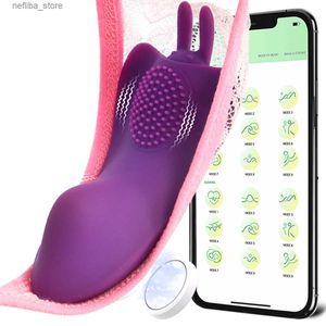 Andere gezondheidsschoonheidsartikelen draadloze clitoris vibrator voor vrouwen app afstandsbediening vlinder Vibrerend slipjes vrouwelijke clit stimulator volwassen stille volwassen speelgoed l410