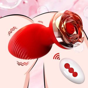 Andere gezondheidsschoonheidsartikelen Wireless Control Anal Plug Vibrator Prostaat Massager Butt voor vrouwen vagina vrouwelijke masturbator volwassen speelgoedparen 18+ Q240508