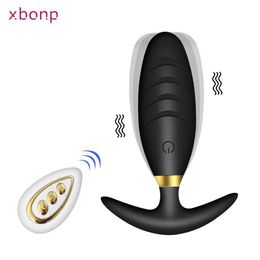 Autres articles de beauté Health Sans Wireless Remote Contrôle Anal Butt Prip Prost Masseur Prostate Masseur portable Vibrant Dildo S for Women Men Adult Y240503