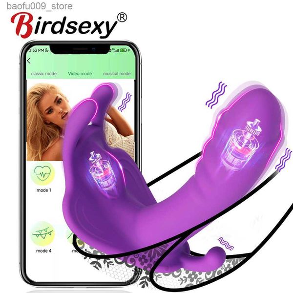 Otros artículos de belleza para la salud Consolador para mujer Vibrador de mariposa para mujeres APLICACIÓN Control remoto Bluetooth y Consolador Vibradores femeninos para mujeres Parejas Q230919