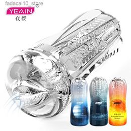 Overige gezondheidsschoonheidsartikelen YEAIN Flesh Vibrerend licht Massager Vagina Real Pussy Masturbatie Volwassen kunstkut Cup voor mannen Siliconenproduct Q240117