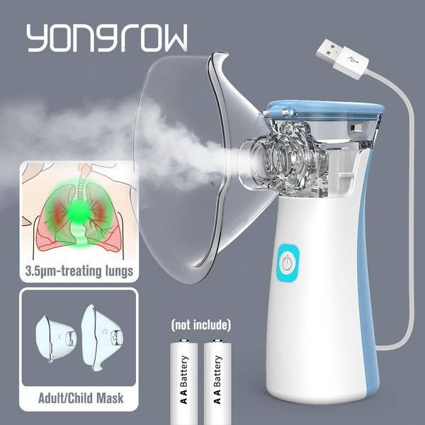 Otros artículos de belleza para la salud Yongrow Silent Mesh Nebulizer Handheld Asthma Inhaler Atomizer Children Care Mini Portable Humidifier 230801