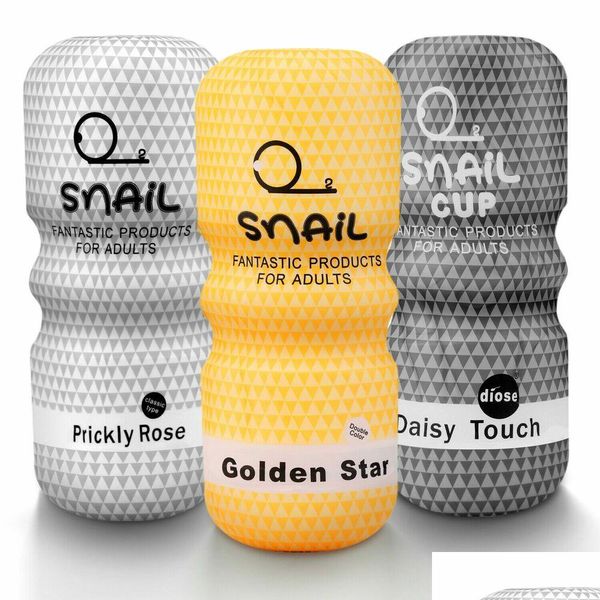 Autres articles de soins de santé Adt Toys Mens Poches de masturbation profonde Pussy Stroker Cup Produits d'escargot Livraison directe Beauté DH7Rx