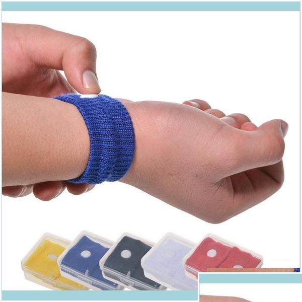 Otros artículos para el cuidado de la salud Belleza Color Caramelo Pulseras Coche Anti Náuseas Enfermedad Reutilizable Movimiento Mar Enfermo Viajes Muñequeras con Clea Dhqa3