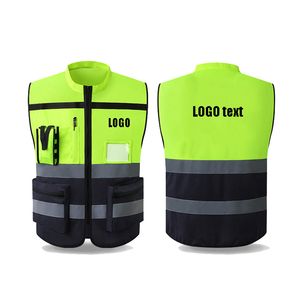 Autre gilet réfléchissant haute visibilité à glissière pour les travailleurs de la construction Vêtements de sécurité Trafic Moto Gilet réfléchissant 230706