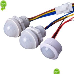 Andere huishoudelijke apparaten Nieuwe LED PIR Geen verstelbare vertraging Human Body Infrared Detector IR Motion Sensor Light Switch voor AC110-240V DC 12V DHSX5