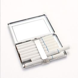 Sublimación Cajas de cigarrillos abiertas de metal Espacios en blanco Transferencia térmica de calor Caja de tabaco con clip de resorte DIY Aleación de zinc Accesorios para fumar Caja de humo A0007