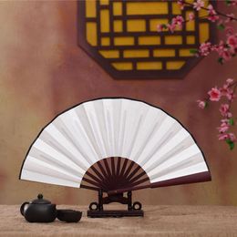 Ander thuisdecor 1 stks Chinees Japanse DIY Plain Color Bamboo Grote rave vouwen Hand Fan Event Party Participies voor mannen/vrouwen