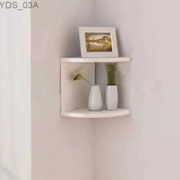 Ander huisdecor 2-laags hoekplank muur gemonteerd met witte boekenplank plantenplanken voor slaapkamers woonkamers en badkamers YQ240408