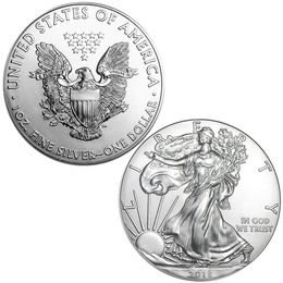 Autre décor à la maison American Eagle Silver Coin Statue non magnétique 1oz Argent plaqué 40 mm Décoration commémorative Non Monnaie Coll3398