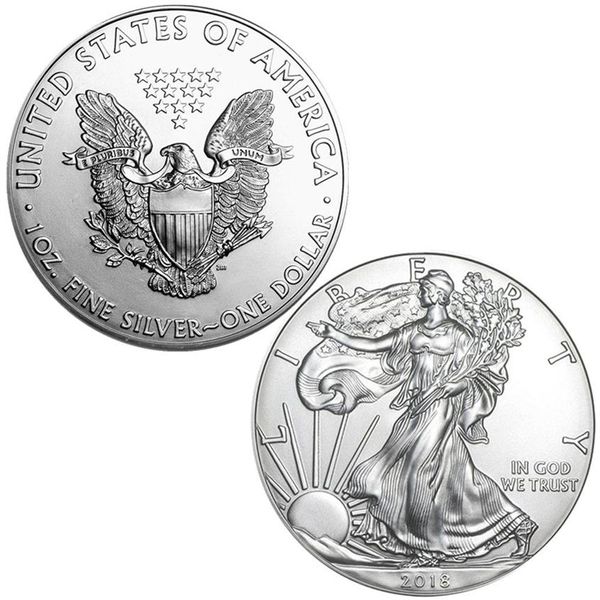 Autre décor à la maison American Eagle Silver Coin Statue non magnétique 1oz Argent plaqué 40 mm Décoration commémorative Non Monnaie Coll1680