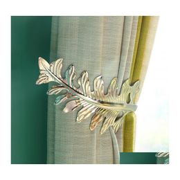 Autre décor à la maison Crochets métalliques à grandes feuilles pour cintre de rideau Crochet mural Boucle Clip Accessoires décoratifs Drop Livraison Jardin Otfry