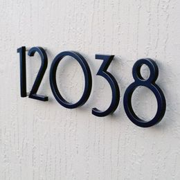 Andere Home Decor Zwart Drijvende Huisnummers Deurplaat Letters Metalen Adres Teken Plaat Outdoor Straat Deur Plaque Nummer Voor Thuis Mailbox 0-9 230721