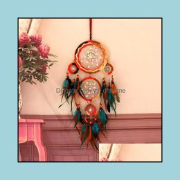 Andere thuisdecor Boheemse stijl Feather Dream Catchers Wall Hangende kunstkamer auto jager substantie Dreamcatcher ornament cadeau yydhhome dh7ig
