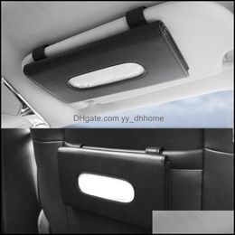 Andere home decor Car-weefsel-doos handdoeksets auto zon vizier weefsel doos houder interieur opslagdecoratie voor accessoires drop yydhhome dhpc9