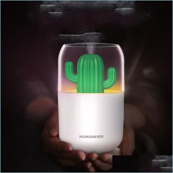 Autre décor à la maison Humidificateurs de bande dessinée Mini Essential Cactus Moisture Kee Huiles Diffuseurs Femme Homme Instrument d'approvisionnement en eau 25MH K2 DRO Dh4UK