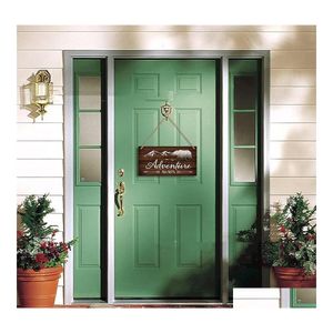 Autres décorations pour la maison Produits transfrontaliers Décoration Panneau en bois Plaque suspendue Art mural Décoratif Fun Garden Drop Delivery Otczz