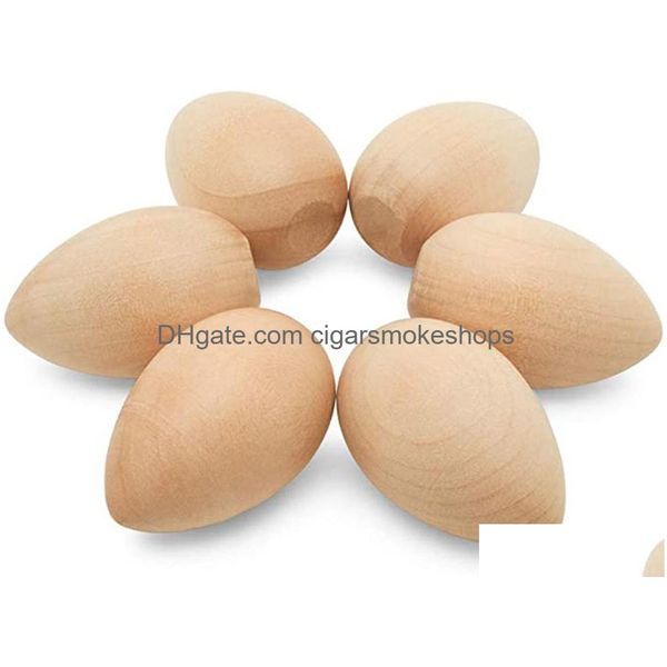 Autre Home Decor Factory Smooth Standable Wooden Pâques Oeufs pour peindre la qualité petite pour l'artisanat 2 en drop livraison jardin DHOE5