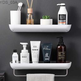 Autre décoration intérieure Organisateur de salle de bain flottante douche adhésive Rack mur mural sans forage yq240408