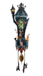 Andere thuisdecor Halloween Wall Clock Nightmare Cuckoo Tim Burton s The Night Mare Before Christmas Ornaments Pendulum Jack Sally 5945694