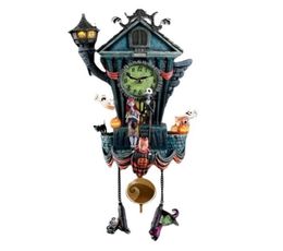 Autre décoration intérieure Halloween Wall Clockmare Cuckoo Tim Burton S The Night Mare Before Christmas Ornements Pendulum Jack Sally 5050181