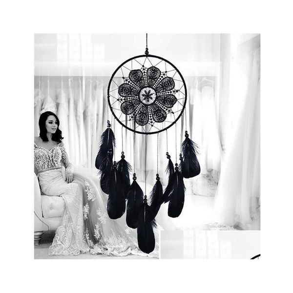 Autre décor à la maison Style indien Dreamcatcher Carillons éoliens faits à la main Pendentif suspendu Dream Catcher Wall Art Tentures Décorations Ga442 Dr Dh027