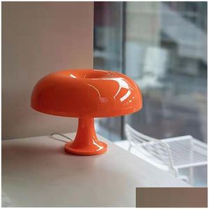 Autre décor à la maison Italie Designer LED Champignon Lampe de table pour El Chambre Chevet Salon Décoration Éclairage Moderne Bureau Minimaliste Dhqd8
