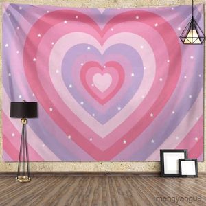 Andere Home Decor Liefde Tapestry Esthetische Roze Grote Stof Matras Meisje Slaapzaal Die Deken Decor Achtergrond Doek R230630