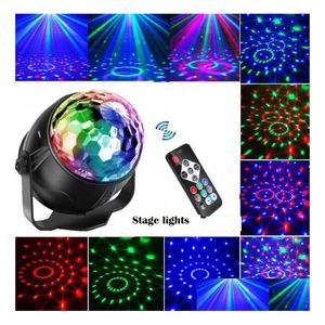 Otra decoración para el hogar Rtable Laser Stage Lights Rgb Seven Mode Lighting Mini Dj Disco Dancing Light con control remoto para Navidad Par Dh65Z