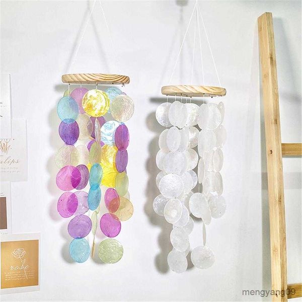 Otra decoración del hogar Scaliop Shell Wind Chime Room Decoration Nordic Hanging Wind Chime Pendant Home Living Room Balcón Office Room Decor Gifts R230630