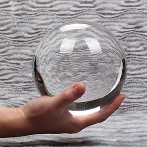 Otra decoración del hogar Vender CUARZO ASIÁTICO Ultra Clear 80MM Crystal Magic Pography Props Ball con base de madera 230327