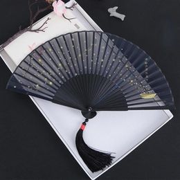 Andere Home Decor Sterrenhemel Vouwventilator Chinese Stijl Vrouwen Draagbare Hanfu Abanicos Para Boda Ventilador Zomer Bamboe Ventilatore306h