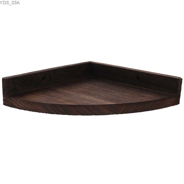 Autre décoration intérieure Triangle du support de coin étagère d'angle de rangement en bois flottant pour décoration murale YQ240408