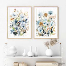 Autre décor à la maison aquarelle mélange fleurs feuilles affiches impressions sur toile peinture Art photo pour salon intérieur décoration de la maison R230630