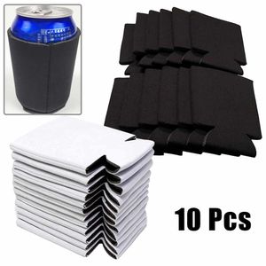 Other Home Garden 10pcs Can Holder Neopreno Plegable Aislado Cerveza Cooler Fundas Reutilizables Bebida 13 X 10 cm 230510