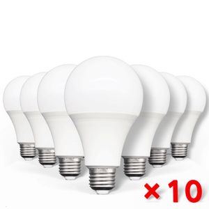 Autre maison jardin 10 pièces LED ampoule lampes E27 AC220V 240V lumière puissance réelle 20W 18W 15W 12W 9W 5W 3W Lampada salon Bombilla 230807