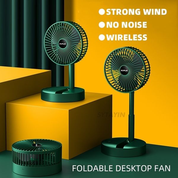 Other Home Garden 2 In 1 Ventilador Foldable Telescopic Fan 3 Gear Portable USB Rechargeable Mini Folding Low Noise Household 230422